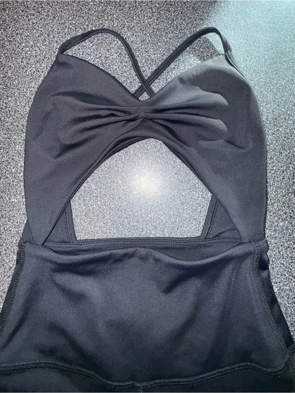 Tiger Friday Black Dance Unitard/Jumpsuit Twist-Back Size Adult XX-Small